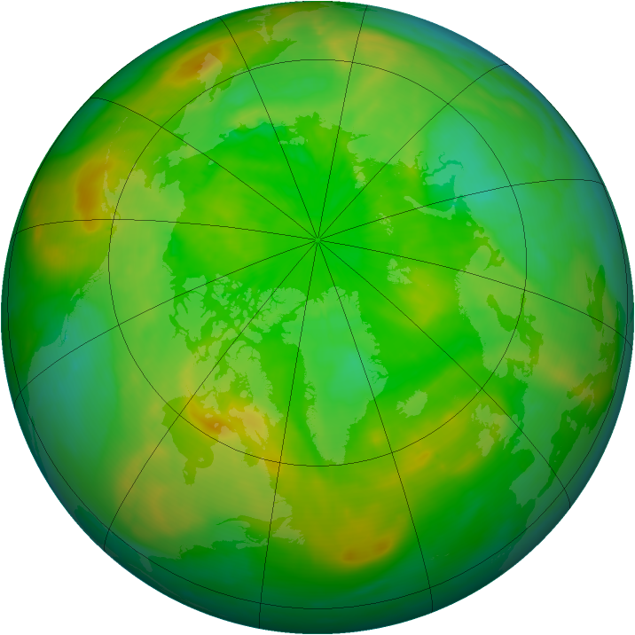 Arctic ozone map for 28 June 2015